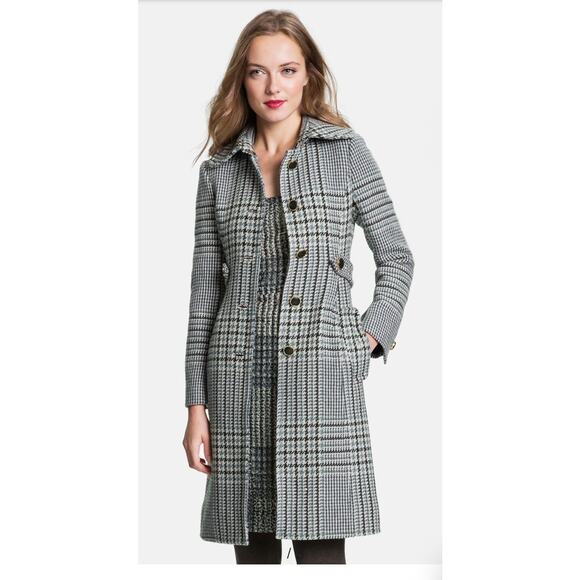 Tory Burch Jackets & Blazers - Tory Burch Virginia Glen Plaid Wool Trench Sz 10 Classic Traditional